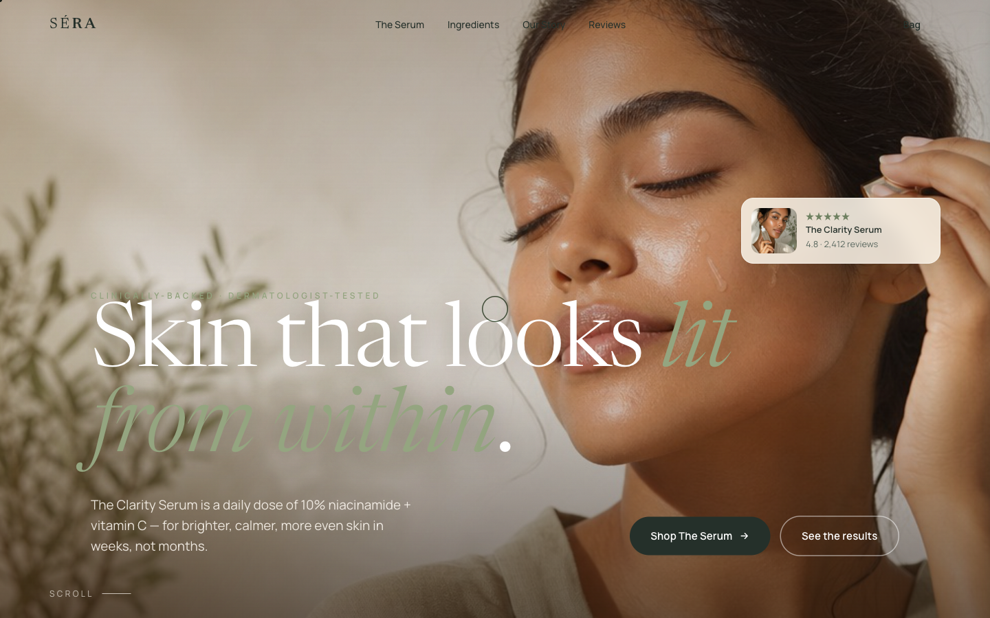 Store style — skincare and glow, soft luxury