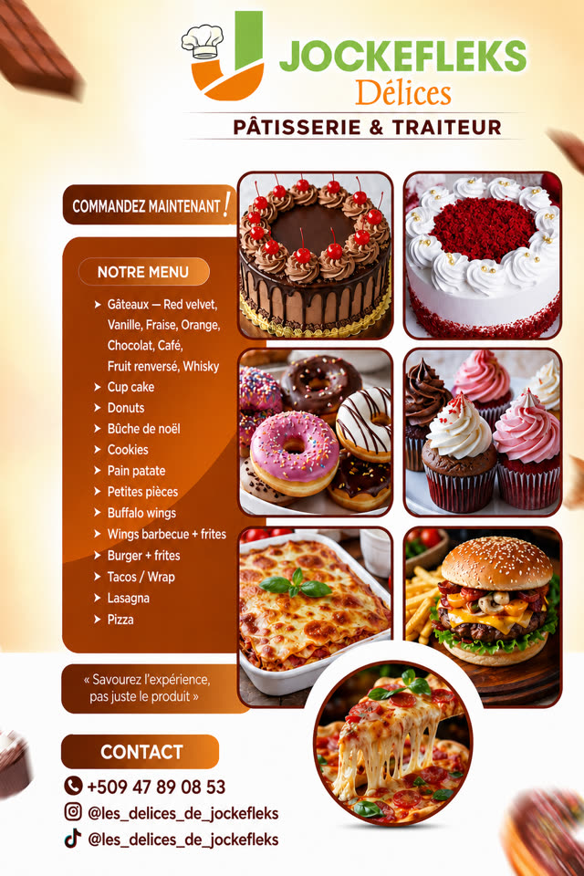Bakery menu flyer