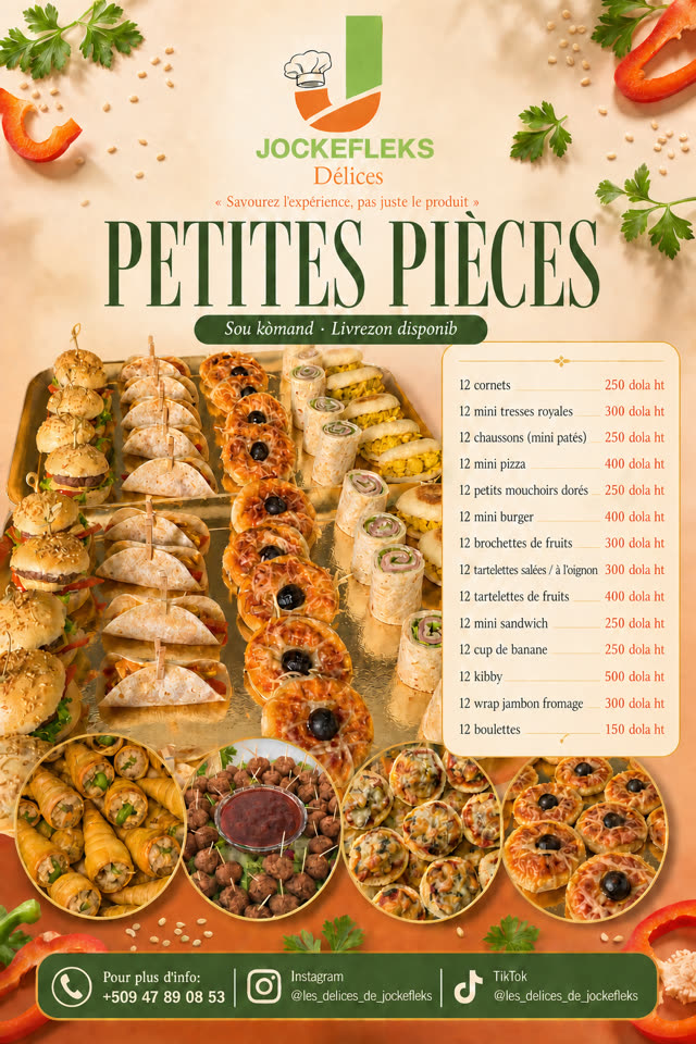 Pâtisserie petites pièces flyer