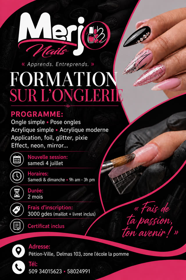 Nail academy training flyer