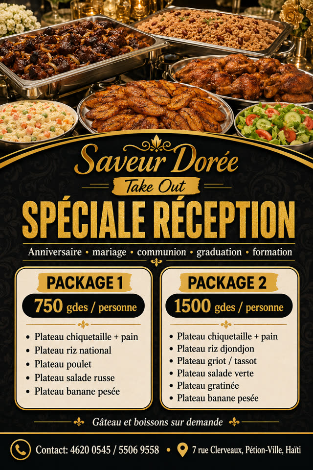 Catering reception flyer